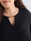 Studio Curve Necklace Tunic, Black product photo View 04 S