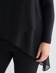 Studio Curve Necklace Tunic, Black product photo View 05 S