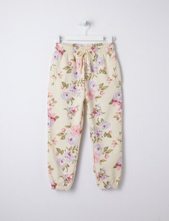 Mac & Ellie Floral Trackpant, Oat product photo