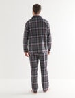 Chisel Check Flannel Long PJ Set, Black, Grey & Red product photo View 02 S