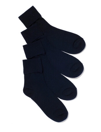 Bonds Bonds School Turnover Top Socks, 4-Pack, Navy product photo