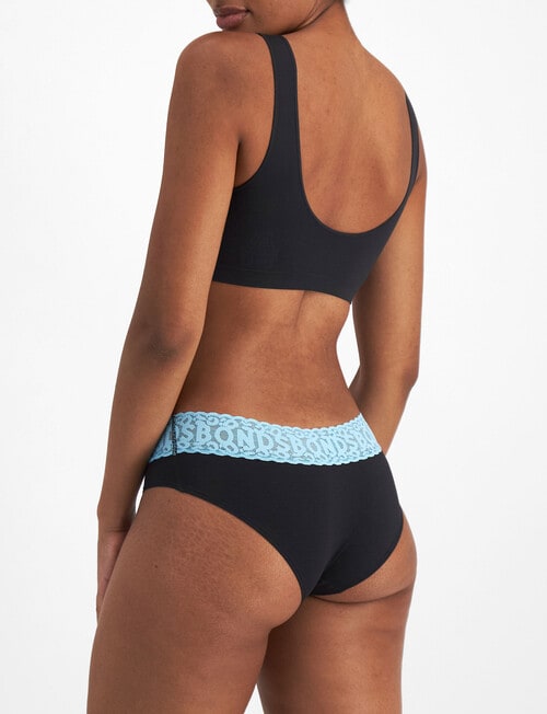 Bonds Matchits Bikini Brief, Black & Merimbula, 8-16 product photo View 03 L