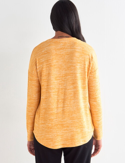 Zest Supersoft Brushed Crew Tee, Marigold product photo View 02 L