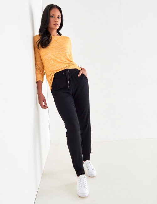 Zest Supersoft Brushed Crew Tee, Marigold product photo View 03 L