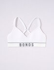 Bonds Retro Rib Contour Crop, White product photo
