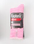 Bonds Wool Blend Crew Socks, 2- Pack Lolly & Black, 3-11 product photo View 02 S