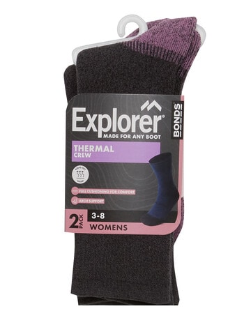 Bonds Exp Thermal Crew, 2 Pack, Lolly/Black, 3-11 product photo