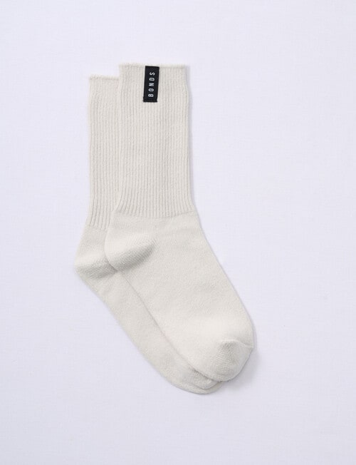 Bonds Chunky Rib Socks, Stone Throw product photo