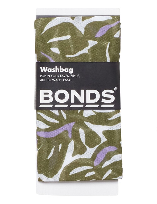 Bonds Monstera Print Washbag, Green product photo View 03 L