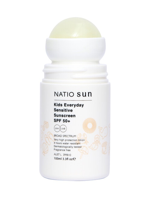 Natio Kids Everyday Sensitive Roll On Sunscreen SPF50+, 100ml product photo View 02 L