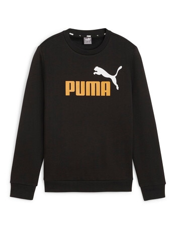 Puma Essential Big Logo Crew Neck Sweater, Black product photo