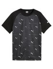 Puma Active Sport Polyester All Over Print Tee, Black product photo