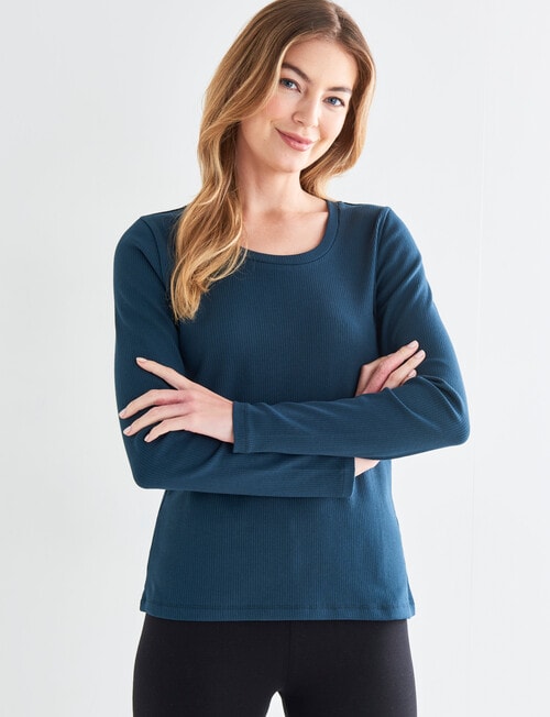 Bodycode Rib Long Sleeve Tee, Pacific product photo View 05 L