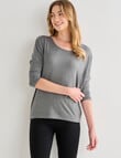 Bodycode 3/4 Sleeve Batwing Tee, Laurel product photo View 05 S