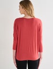 Bodycode 3/4 Sleeve Batwing Tee, Spice product photo View 02 S