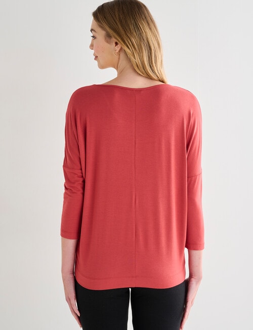 Bodycode 3/4 Sleeve Batwing Tee, Spice product photo View 02 L