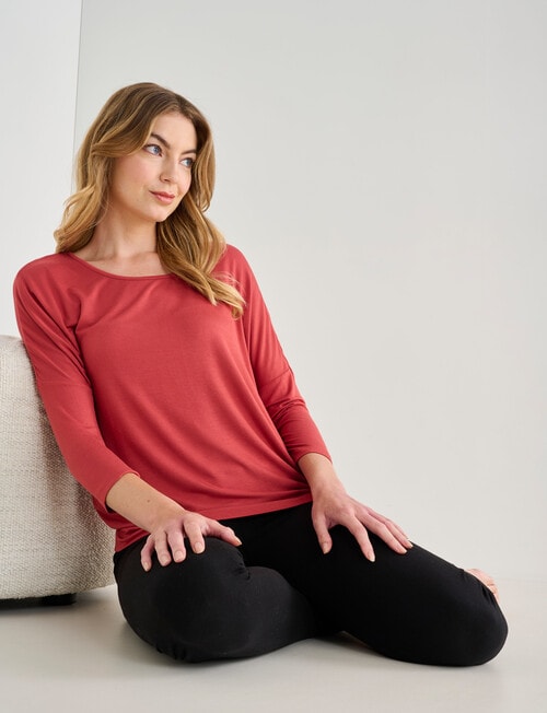 Bodycode 3/4 Sleeve Batwing Tee, Spice product photo View 03 L