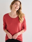 Bodycode 3/4 Sleeve Batwing Tee, Spice product photo View 04 S