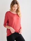 Bodycode 3/4 Sleeve Batwing Tee, Spice product photo View 05 S