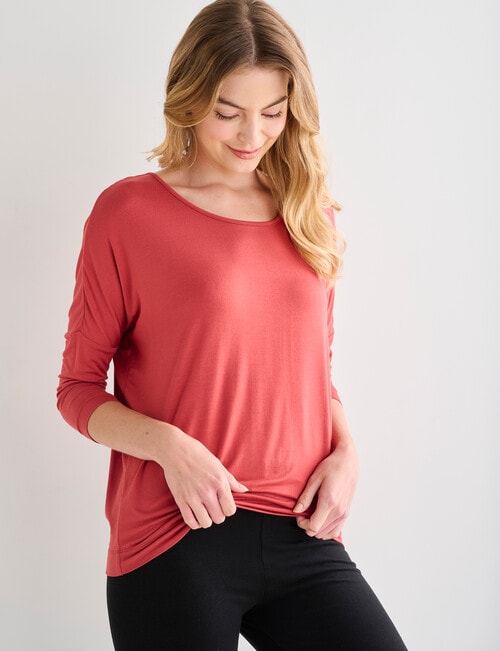 Bodycode 3/4 Sleeve Batwing Tee, Spice product photo View 05 L