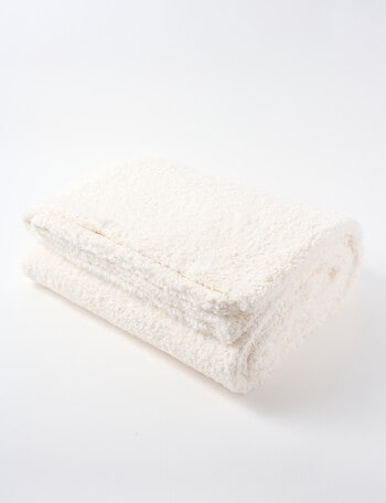Haven Teddy Throw, White product photo