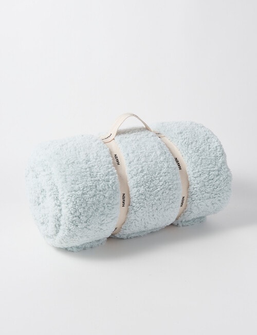 Haven Teddy Throw, Blue product photo View 02 L