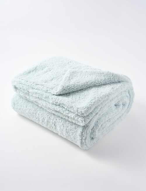 Haven Teddy Throw, Blue product photo View 04 L