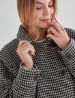 Zest Double Breasted Raglan Sleeve Coat, Houndstooth product photo View 04 S