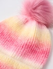 Mac & Ellie Sunrise Ombre Beanie , Yellow & Pink product photo View 02 S