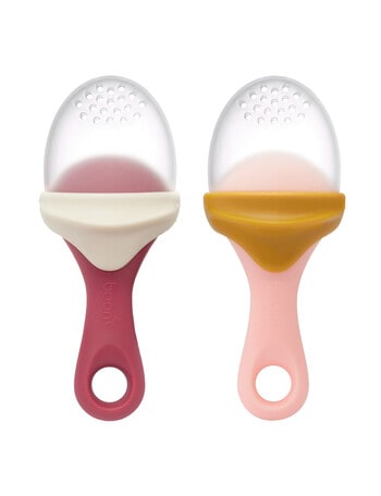 Boon Pulp Silicone Feeder, 2-Pack, Pink & Coral product photo