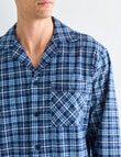 Chisel Check Flannel Long PJ Set, Navy & Blue product photo View 04 S
