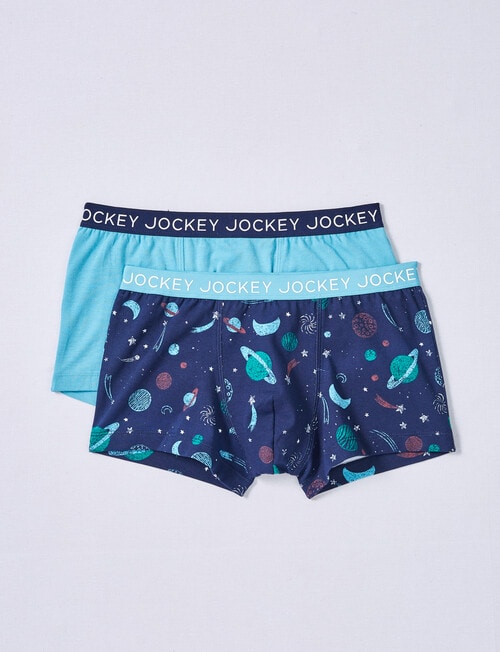 Jockey Multipack Trunk, 2-Pack, Outer Space & Azure Teal, 3-16 product photo