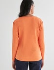 Zest Long Sleeve Rib Top, Mango Marle product photo View 02 S