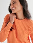 Zest Long Sleeve Rib Top, Mango Marle product photo View 04 S