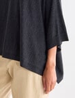 Jigsaw Merino Drape Sweater, Charcoal Marle product photo View 04 S