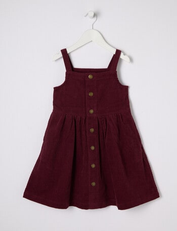 Mac & Ellie Cord Pinafore, Berry product photo