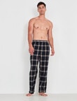 Mazzoni Brushed Cotton Check Pant, Black, Grey & Green product photo View 03 S