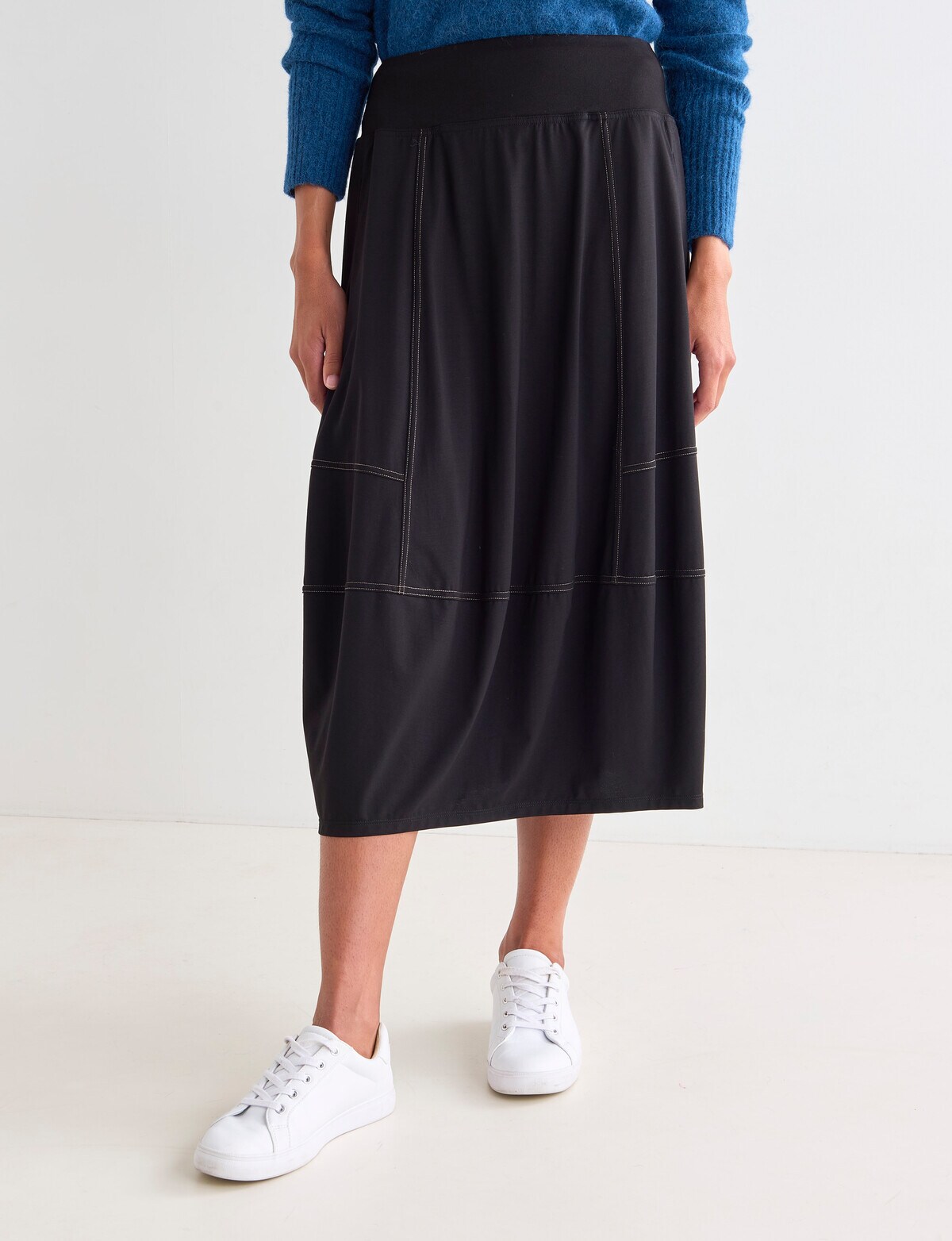 Jigsaw Cocoon Knit Skirt, Black Skirts
