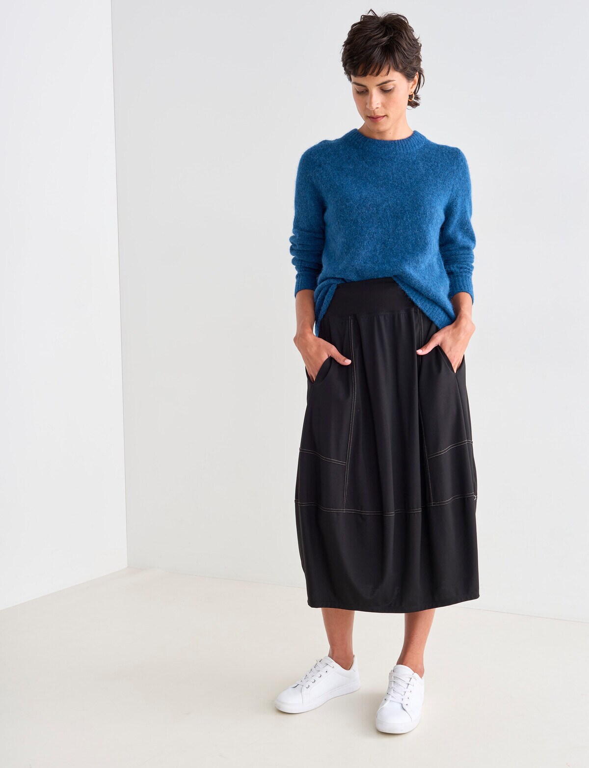 Jigsaw Cocoon Knit Skirt, Black Skirts