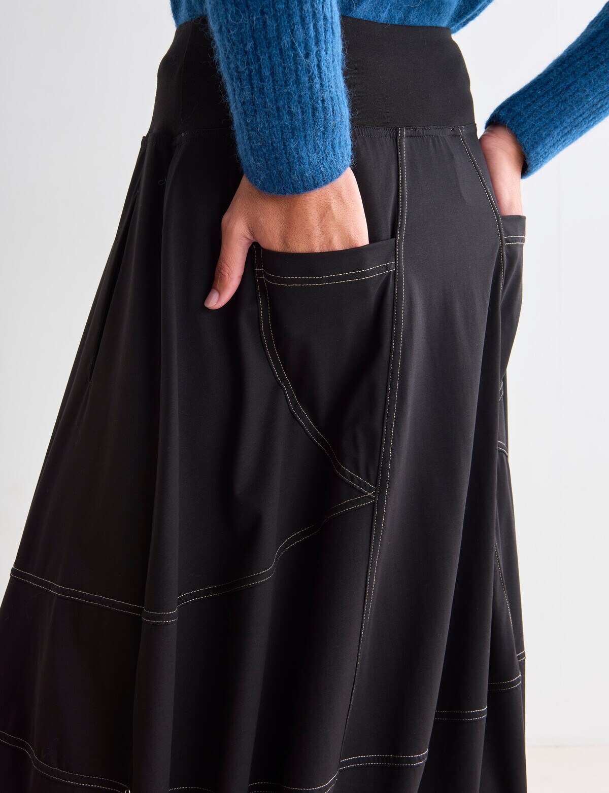 Jigsaw Cocoon Knit Skirt, Black Skirts