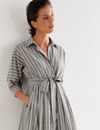 Jigsaw Cadence Stripe Shirt Dress, Black & Bone product photo View 04 S