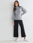 Whistle Puff Sleeve Jumper, Silver Marle product photo View 03 S