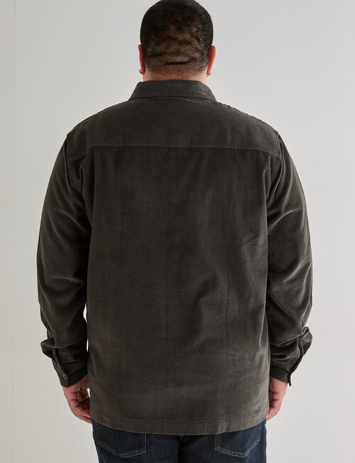 Tarnish King Size Cord Work Shirt, Charcoal product photo View 02 L