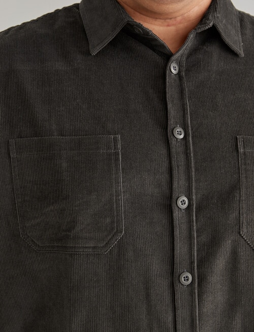 Tarnish King Size Cord Work Shirt, Charcoal product photo View 04 L