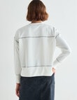 Zest Boxy Crew Cord Top, Ivory product photo View 02 S