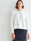 Zest Boxy Crew Cord Top, Ivory product photo View 05 S