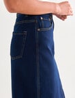 Denim Republic Maxi Column Skirt, Dark Wash product photo View 04 S