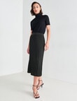 Oliver Black Pleat Knit Skirt, Khaki product photo View 03 S