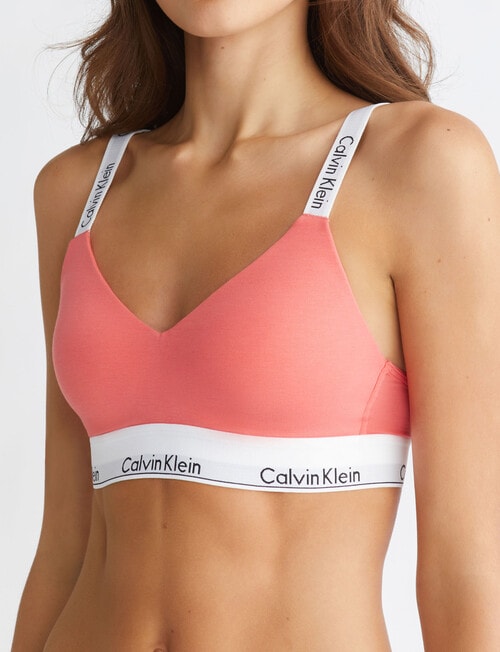 Calvin Klein Modern Cotton Bralette, Calyps Coral, XS-XL product photo View 02 L