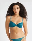 Calvin Klein Sheer Marquisette Lace Bra, Dark Green, A-E product photo View 02 S